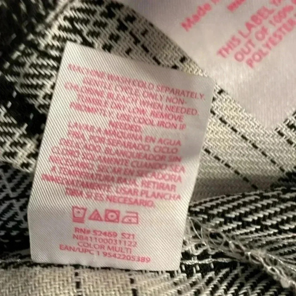 No Boundaries NOBO Juniors Small Plaid Button Up Flannel Shirt - Picture 6 of 6